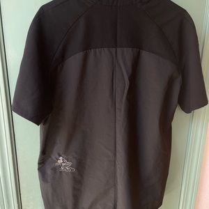 Black Mickey Mouse Raglan Scrub Top - Medium